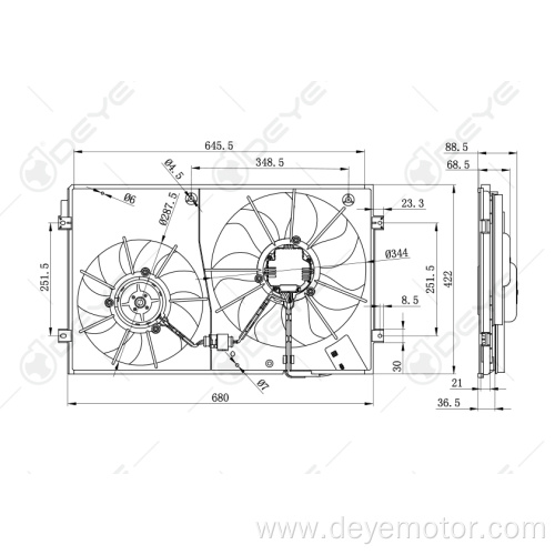 Radiator fans for VW TOURAN SKODA OCTAVIA SEAT